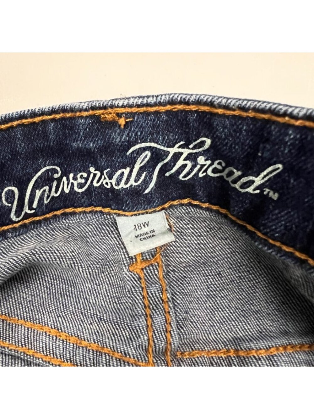 Universal Thread Jean Mini Skirt Frayed Hem Blue Size 18W - Picture 5 of 6